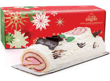 Raspberry Ganache Yule Log