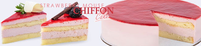 Strawberry Mousse Chiffon Cake